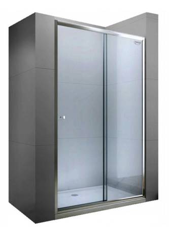 Calbati Drzwi prysznicowe 120cm przesuwne ścianka szkło 6mm 23178238